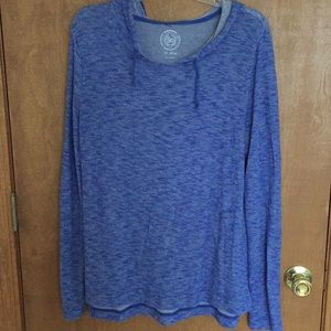 EUC SO XL Long Sleeved Blue Hooded Sweater